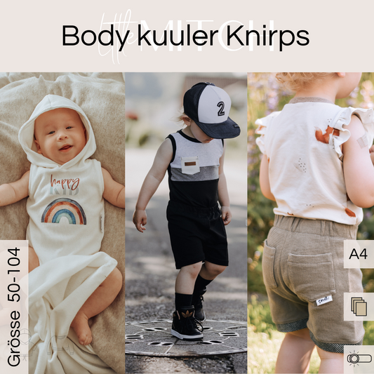 Little mitch design  E-Book Schnittmuster " Body kuuler Knirps / Grösse 50-104