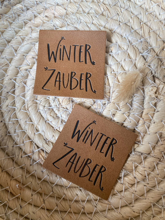 Kunstlederlabel Winterzauber