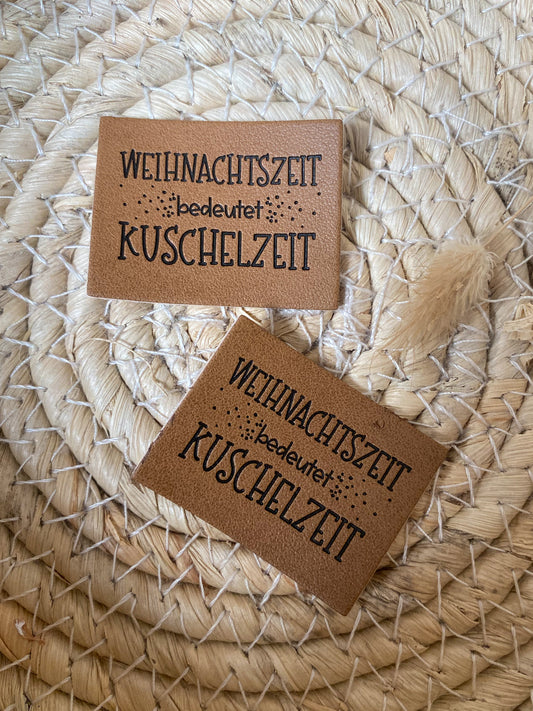 Kunstlederlabel Kuschelzeit