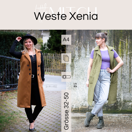 Little mitch design  Free-Book Schnittmuster "Weste Xenia ''